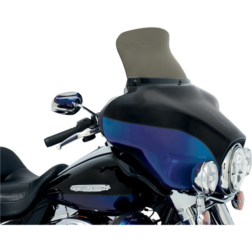 Memphis Shades 9" Smoke Spoiler Batwing Windshield for Harley FLH/T 96-13 | Memphis Shades