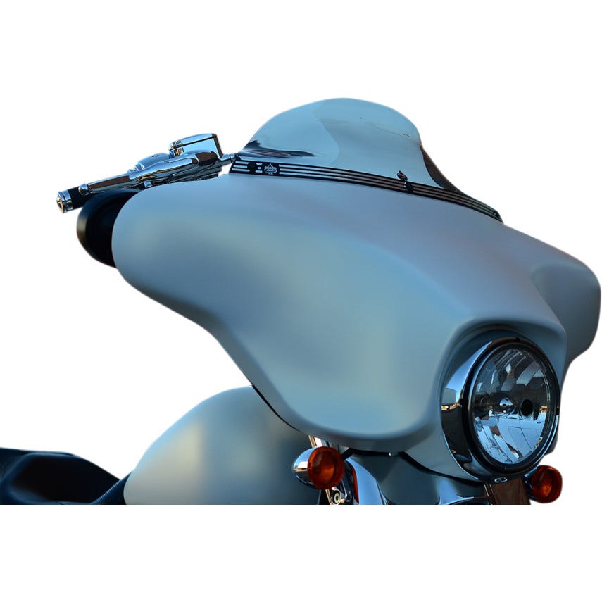 Klock Werks Flare Series Black Kerf Windshield Trim for Harley Batwing 14-23