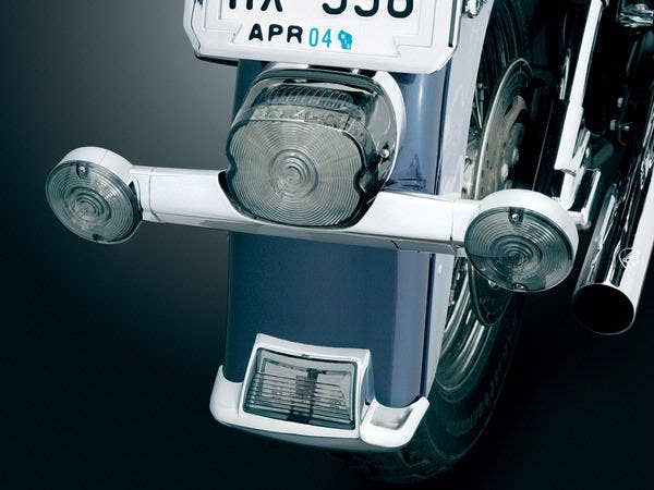 Kuryakyn 2384 Chrome Narrowed Rear Turn Signal Bar Harley Touring Softail 91-08