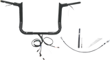 FBI Fat Baggers Wired 1-1/2" Pointed Top Handlebar Kits for FLH/X '21-'22 - Black / 12"