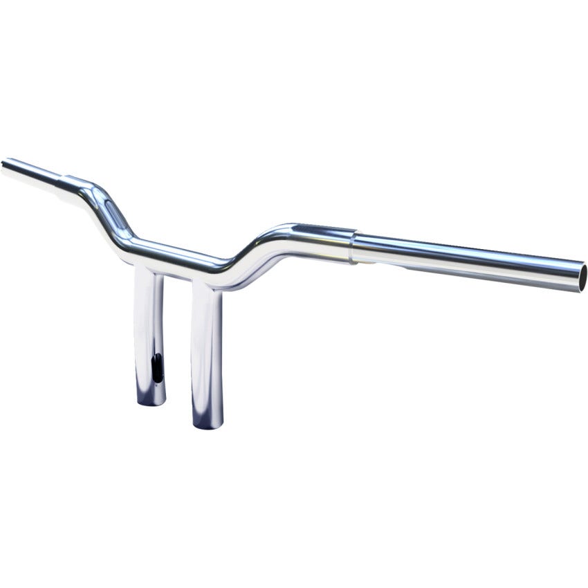 Magnum Chrome 10" Rise Top-Gun T-Bar Handlebars for Harley 99-24 W/3-1/2" Riser