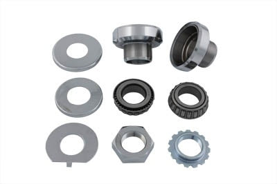 V-Twin 24-0122 Chrome Fork Neck Cup Kit Harley FLH FX FXST 49-87