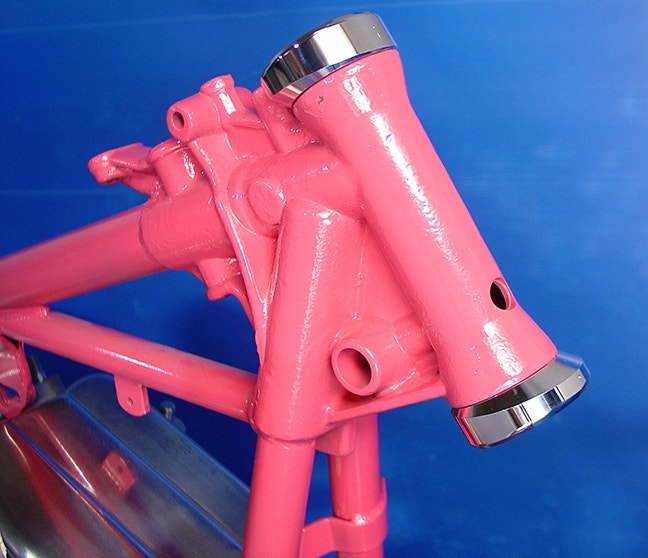 Chrome 3 Degree Raked Neck Cups Cup Set Kit Harley Big Twin Chopper Custom