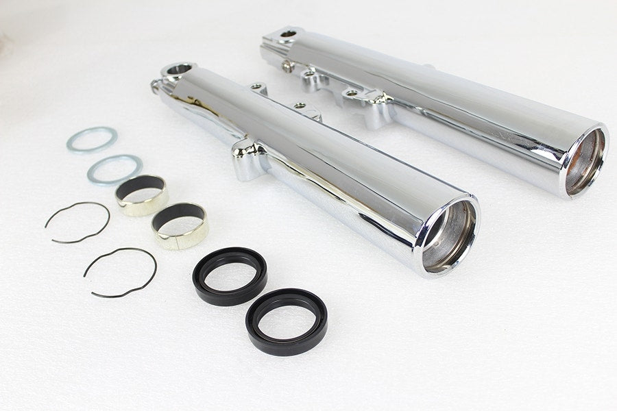 V-Twin 41mm Chrome Lower Fork Leg Slider Set OE Repl 45500167 Harley FLT 00-13