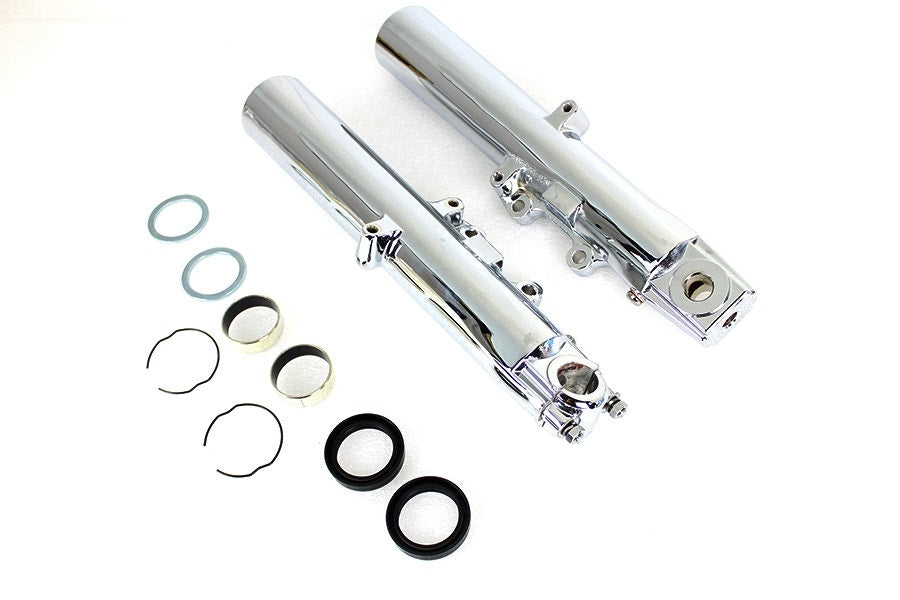 V-Twin 41mm Chrome Lower Fork Leg Slider Set OE Repl 45500167 Harley FLT 00-13