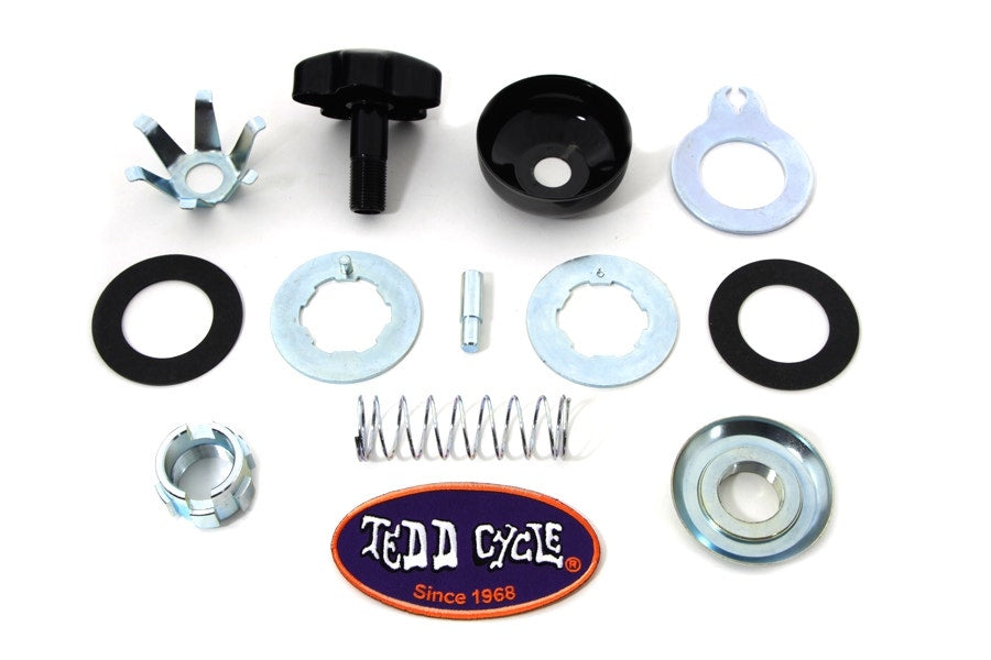 V-Twin 24-1461 Black Fork Damper Kit Harley FL G Panhead Shovelhead 49-73