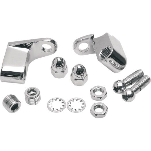 Drag Chrome Front Turn Signal Mount Kit Harley Softail Dyna XL Repl 68266-03