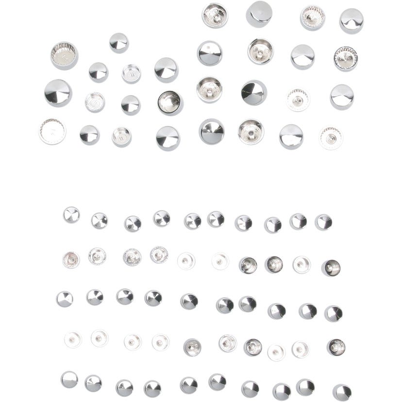 Drag Specialties Chrome Engine Bolt Cover Kit For Harley-Davidson Twin Cam Models