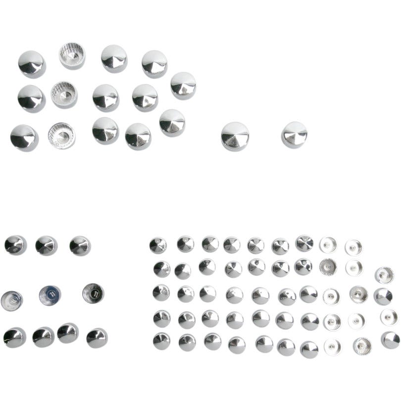 Drag Chrome Standard Engine Trans Primary Bolt Cover Topper Kit Harley FLH 07-08