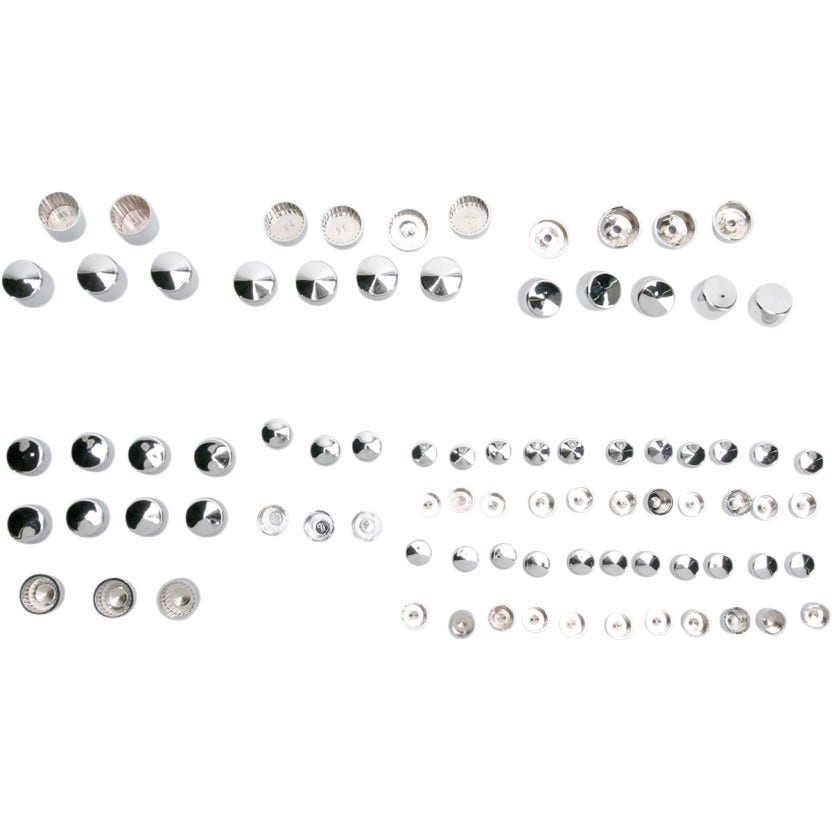 Drag Chrome Standard Engine Trans Primary Bolt Cover Topper Kit Harley FLH 99-06
