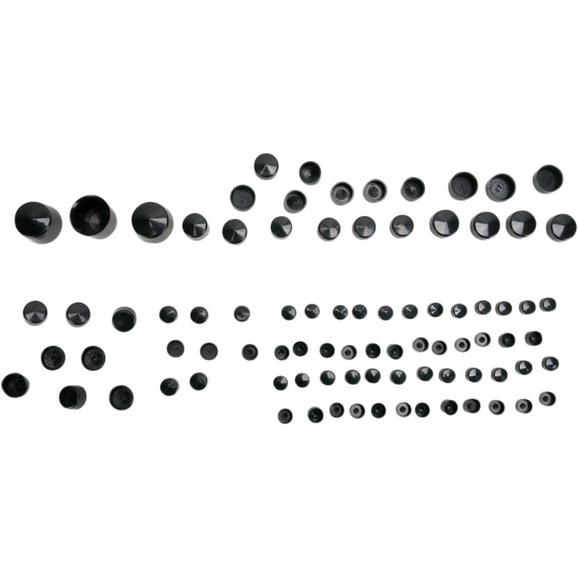 Drag Black Standard Engine Trans Primary Bolt Cover Kit Harley Softail 00-06
