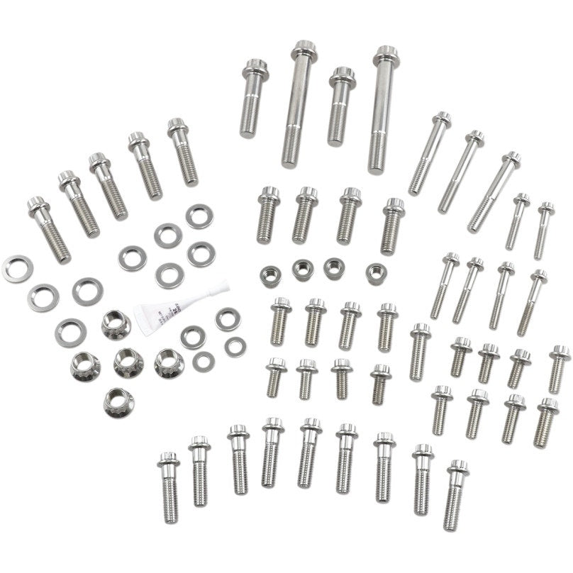 Feuling 3068 Stainless Steel Chassis Dress Up Fastener Kit 85-99 Harley FXR