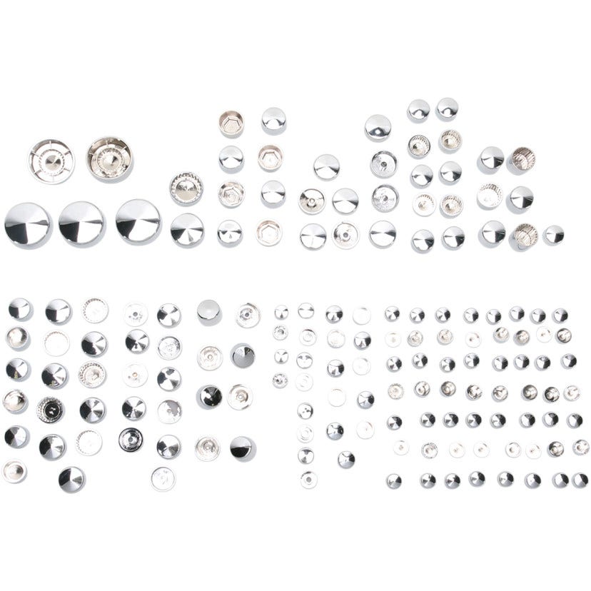 Drag Chrome Deluxe Engine Transmission Primary Bolt Cover Kit Harley Dyna 06-17