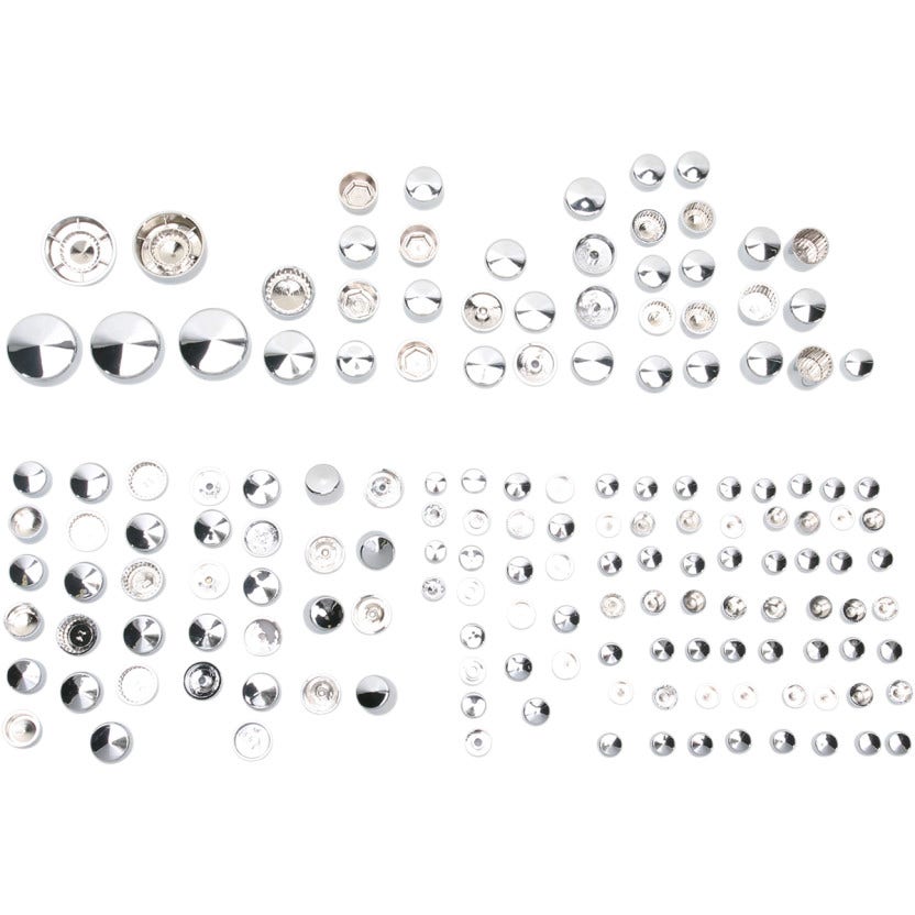 Drag Specialties Chrome Deluxe Engine Bolt Cover Kit For Harley Dyna FXD 06-17 