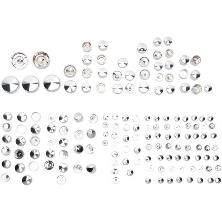 Drag Specialties Chrome Deluxe Engine Bolt Cover Kit For Harley Dyna FXD 06-17 