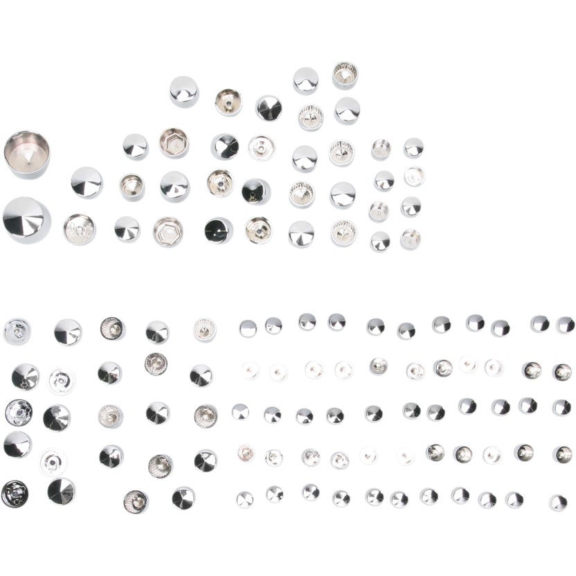 Drag Specialties Chrome Deluxe Engine Trans Bolt Cover Kit For Harley Touring 09-16 2401-0694