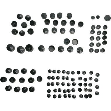 Drag Black Standard Engine Trans Primary Bolt Cover Kit Harley FLH 09-16