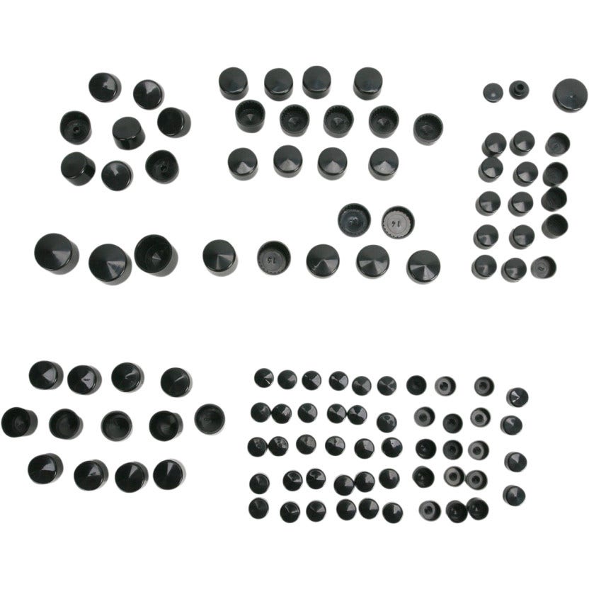 Drag Black Standard Engine Trans Primary Bolt Cover Kit Harley FLH 09-16