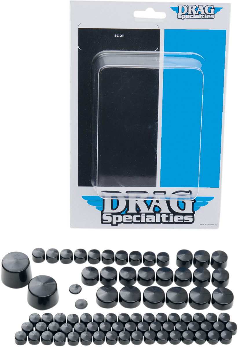 Drag Black Standard Engine Trans Primary Bolt Cover Kit Harley Sportster 86-03
