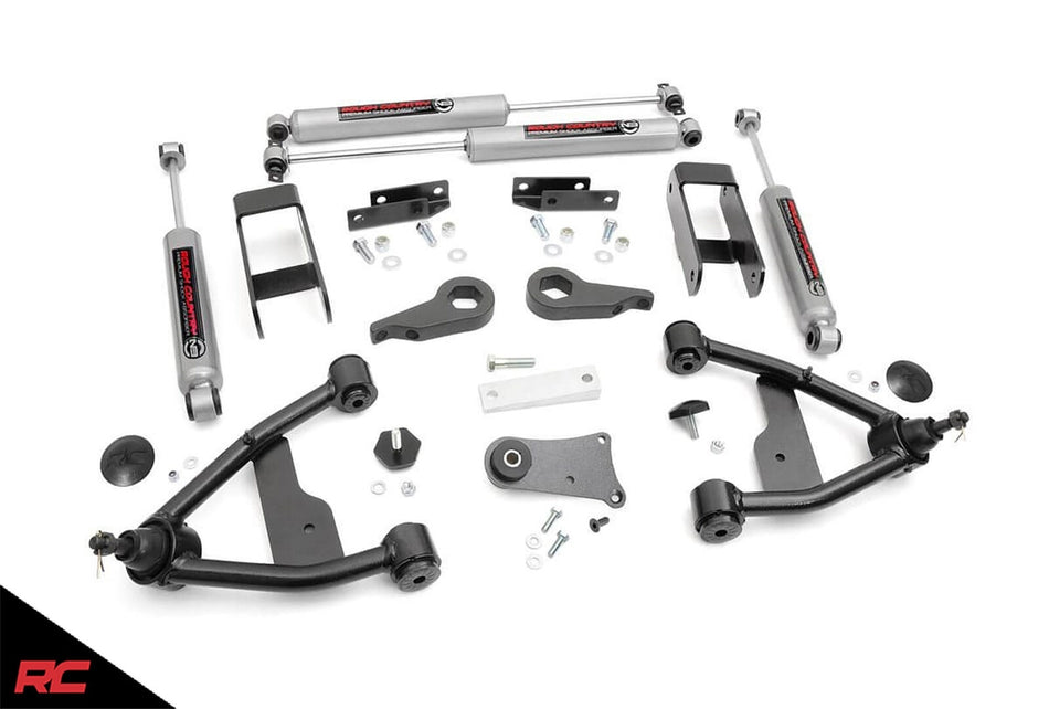 1982-2005 Chevrolet S10 GMC S15 4WD 2.5" Rough Country Lift Kit w/ N3 RC 24230
