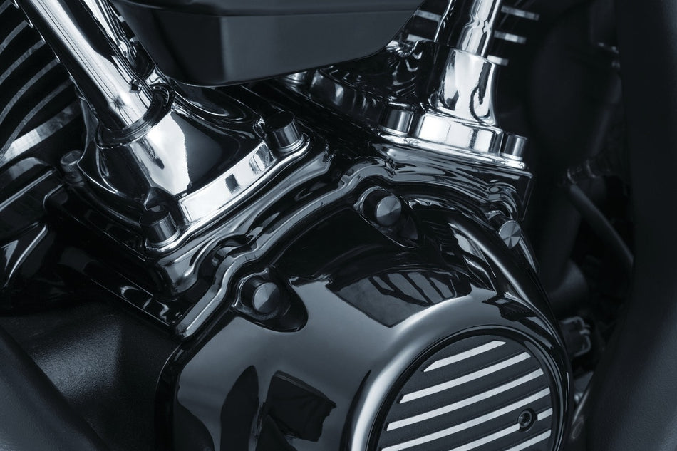 Kuryakyn 2465 Kool Kaps Black Bolt Covers Caps Engine Kit M8 Eight FLH & Softail