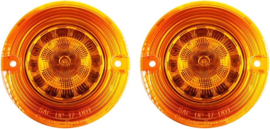 Custom Dynamics ProBEAM LED Amber Flat Turn Signal Inserts 1157 12V