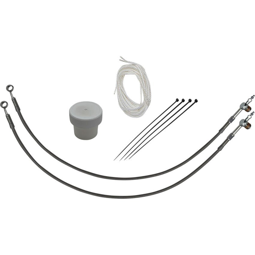 FBI EZ Install 12" Braided Handlebar Install Kit 4 Harley 08-13 Hydraulic Clutch