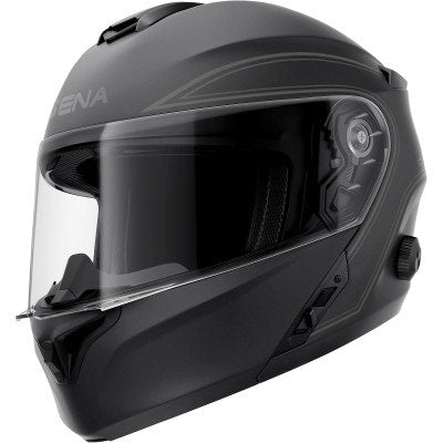 Sena Outrush Modular Flip Up Face Helmet w/ Bluetooth Matte Black (SM-XL)