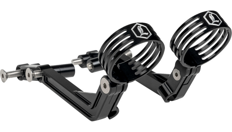 Legend REVO ARC Remote Reservoir Black External Mounts 4 Harley 14-23 Touring