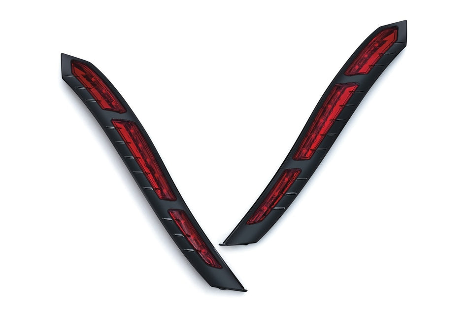 Kuryakyn 2899 Black L.E.D. Rear Fender Strip Red Lights for Indian '14-'19