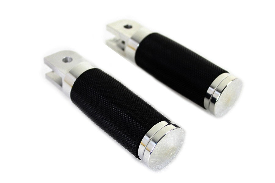 V-Twin 27-0493 Wyatt Gatling Polished Rider Footpeg Set Harley Softail M8 18-Up