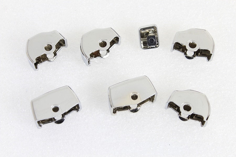 V-Twin 26-0844 Chrome Handlebar Control Switch Covers 11-Up Harley Softail Dyna