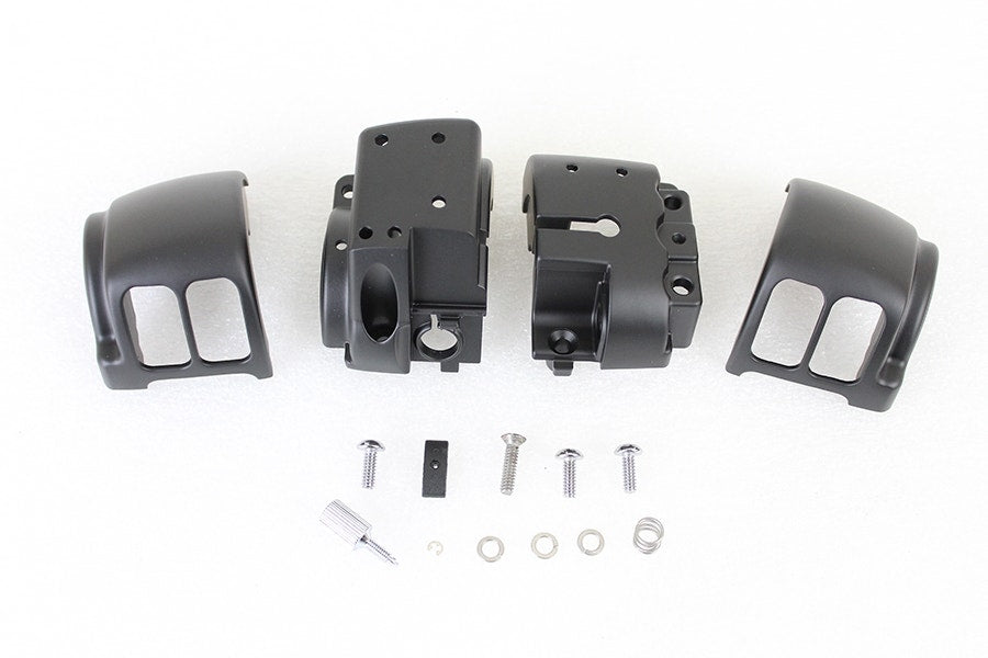 V-Twin 26-0847 Black Handlebar Control Switch Housing Kit 16-Up Harley Softail