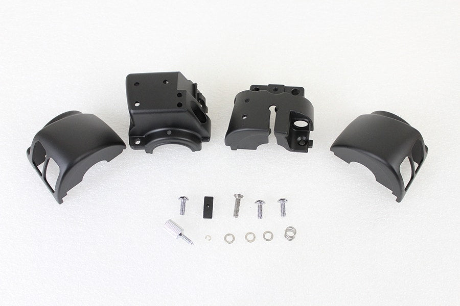 V-Twin 26-0847 Black Handlebar Control Switch Housing Kit 16-Up Harley Softail