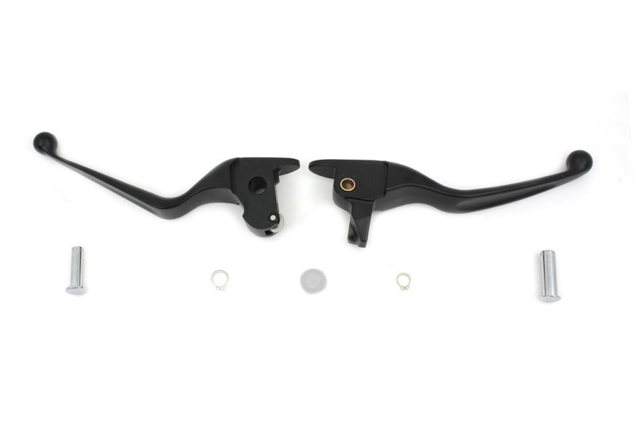 V-Twin 26-0940 Black Wide Hand Lever Set OE 36700064 Harley Touring FLT 14-16