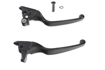 V-Twin 26-0981 Black Smooth Contour Hand Lever Set OE 38845-08 Harley FLT 08-13