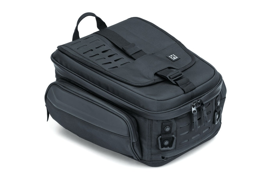 Kuryakyn 5256 Black Xkursion XB Ambassador Rear Passenger Seat Tail Bag (25 L)