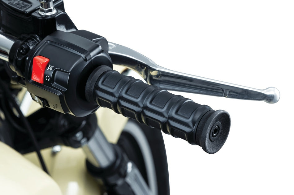 Kuryakyn 6677 Black Dillinger Grips EPDM Aluminum Universal 1" Handlebars Fit