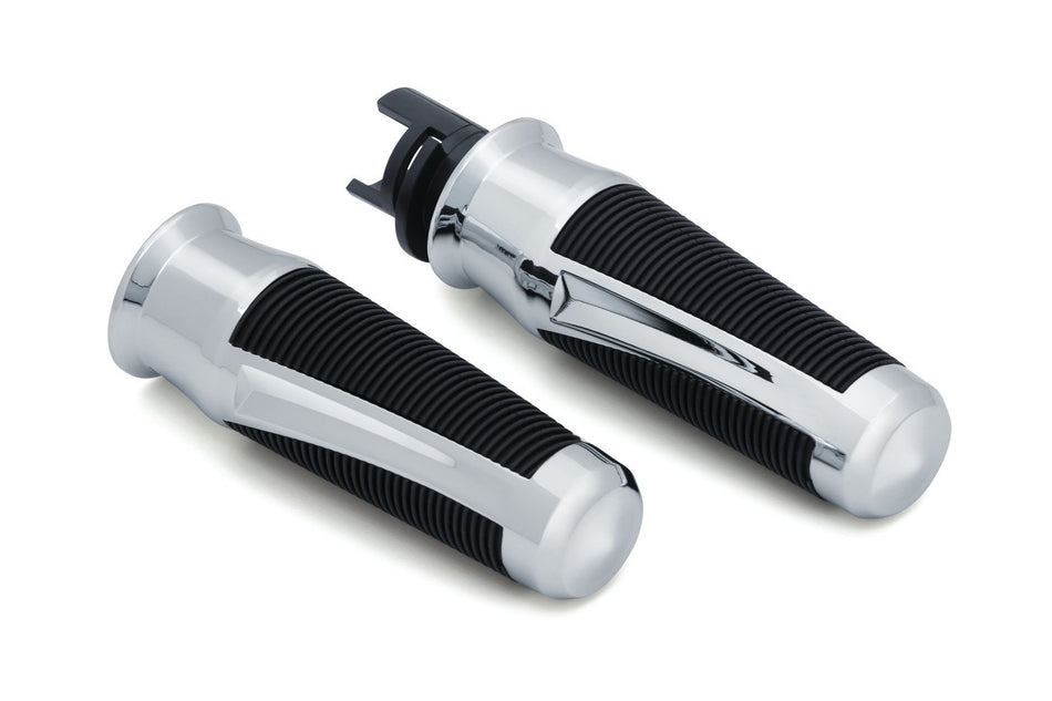 Kuryakyn 5766 Chrome Phantom Grips Indian Cruiser Aluminum 14-17