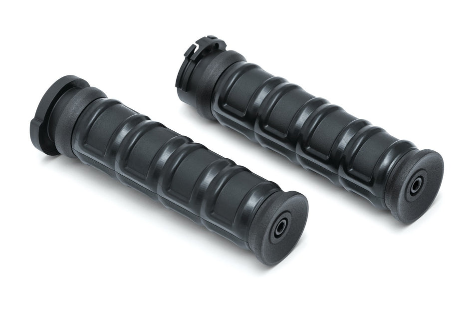 Kuryakyn 6673 Black Dillinger Grips Harley Models w/ Dual Cable Throttle 96-Up