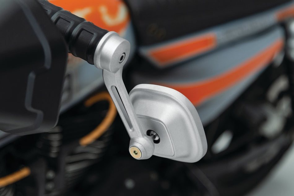 Kuryakyn 6656 Silver Dillinger Bar End Mirrors 1" 7/8" Harley Metric Universal