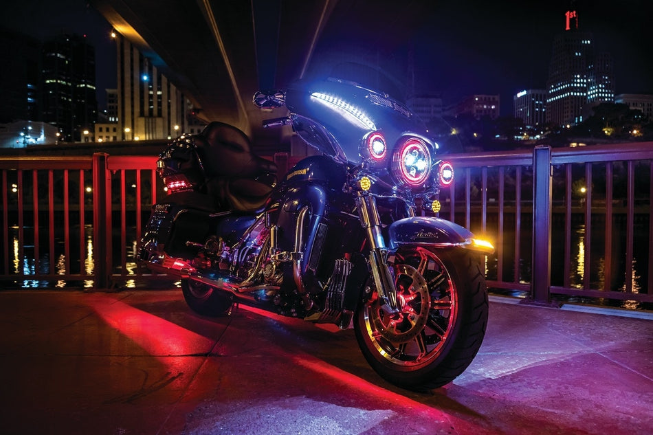 Kuryakyn 2806 Prism+ Roulette Wheel Axle LED Accent Light Harley 1.5" spacer