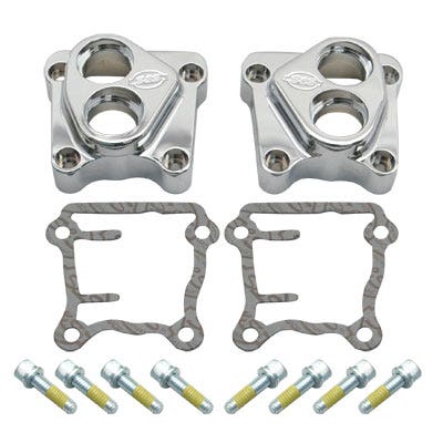 S&S 106-3883 Chrome Lifter Tappet Blocks Covers Harley Big Twin Cam 99-Up