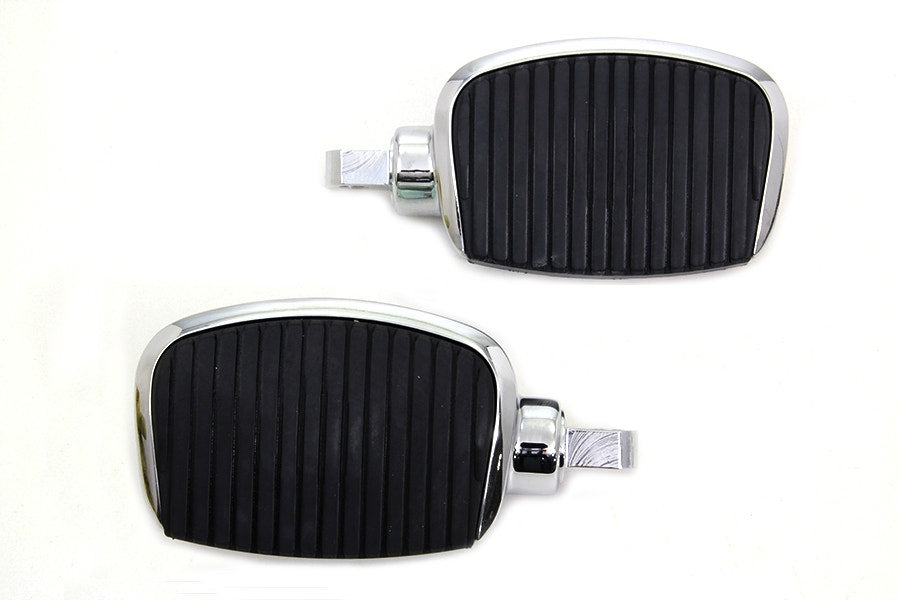 V-Twin 27-0482 Chrome 3" Mini Driver Footboard Set Softail Dyna 86-Up 50500139