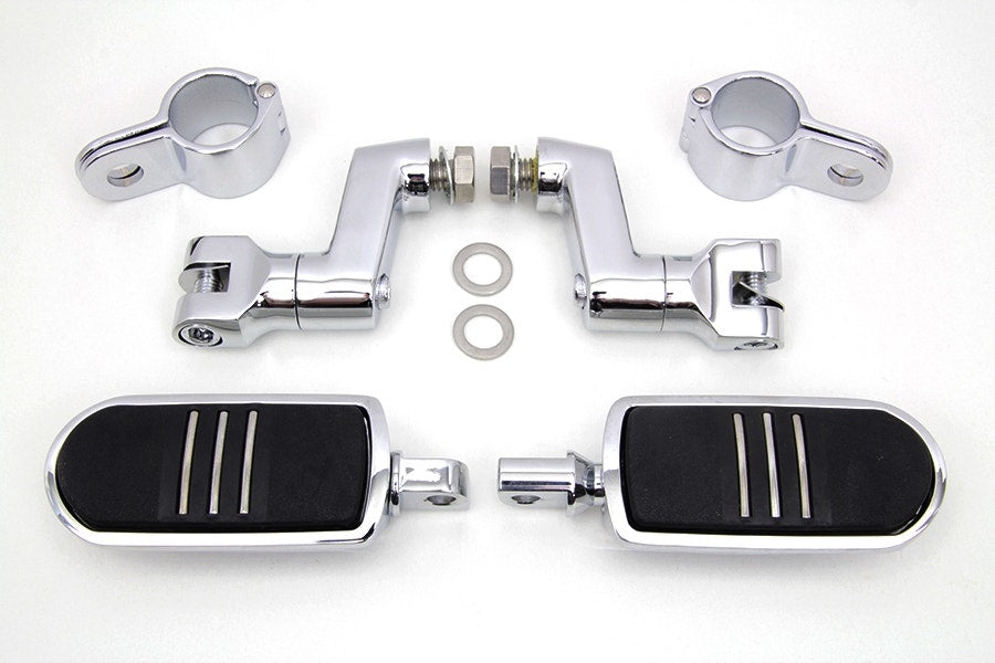 V-Twin 27-0485 Chrome Streamliner Footpeg Kit Forward Control Custom Harley