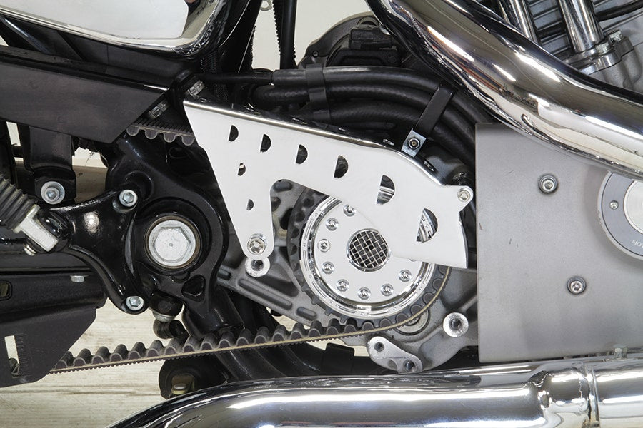 V-Twin Outlaw Style Chrome Belt Guard Kit for '04-Up Harley Sportster XL Models