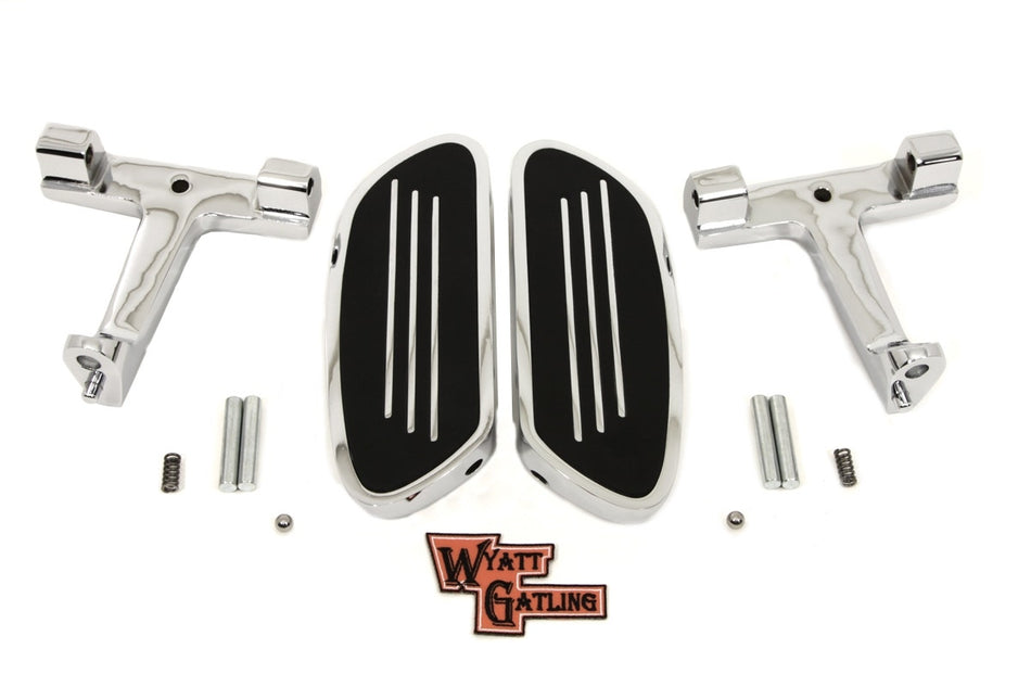 Chrome Passenger Floorboards Mounts Streamliner Style 50378-07B Harley FLT 93-08