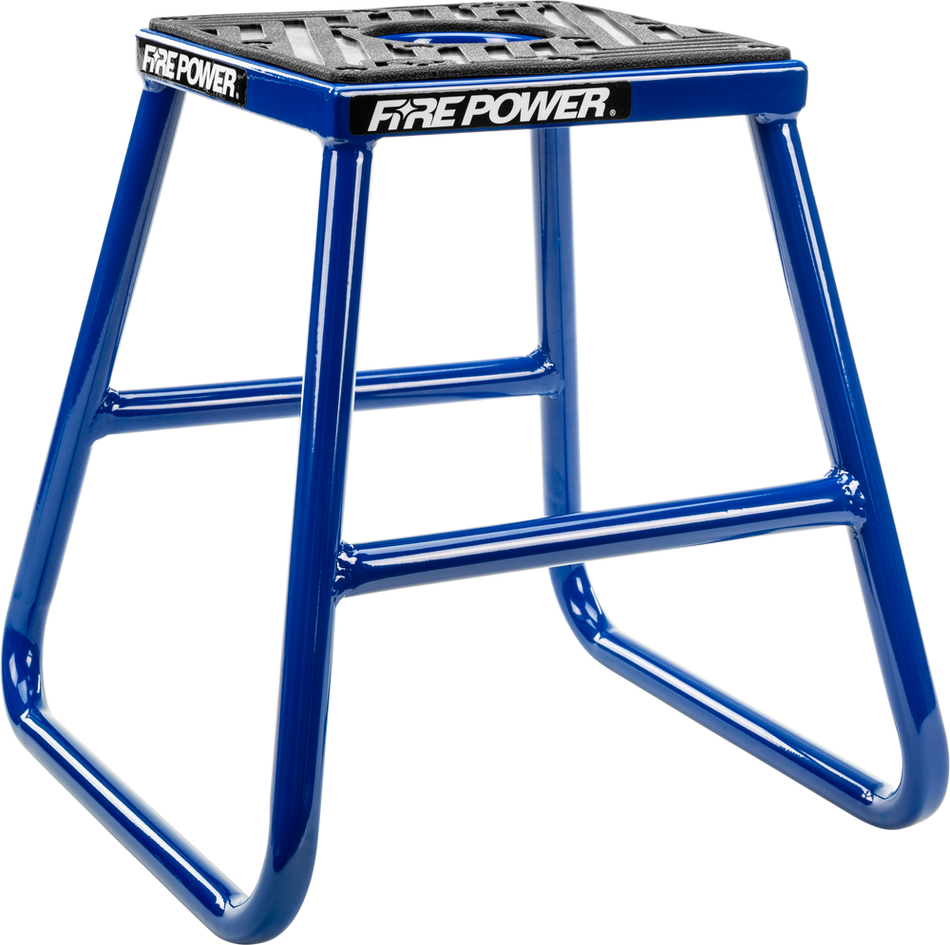 Fire Power Steel Moto Stand Blue MX Off Road Non-Slip 16" Tall 61-0802