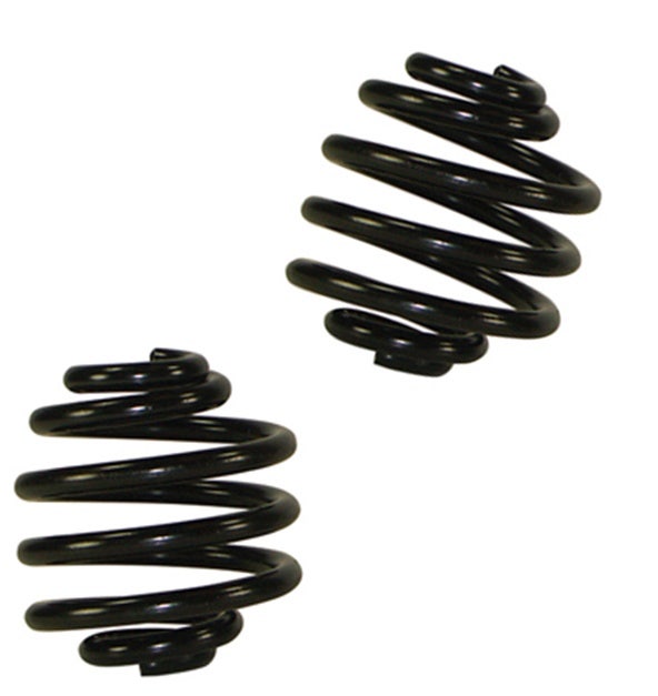 Black Solo Seat Springs 2" Height Pair for Harley & Custom Satin Black Barrel Springs