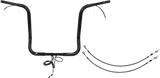 FBI Wired 1-1/4" Round Top Handlebar Kits for 14-15 FLHT/FLHX & Trike - Black / 16"